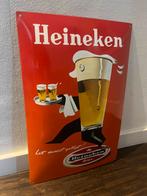 Emaille reclamebord Heineken, Reclamebord, Ophalen of Verzenden, Zo goed als nieuw, X