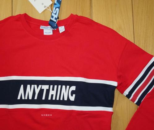 NIEUW: Nik&Nik sweater - rood - Anything - maat 16:  176, Kinderen en Baby's, Kinderkleding | Maat 176, Nieuw, Jongen, Trui of Vest