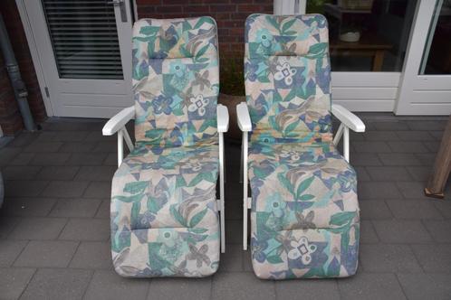 Ligstoelen Kurz., Tuin en Terras, Tuinstoelen, Gebruikt, Metaal, Inklapbaar, Verstelbaar, Ophalen
