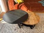 Salontafel eikenhout zwart mango hout als set of enkel, Huis en Inrichting, Tafels | Salontafels, Ophalen, 50 tot 100 cm, Zo goed als nieuw
