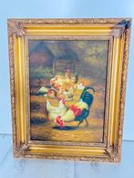 Kippen schilderij 30x40, Antiek en Kunst, Ophalen of Verzenden