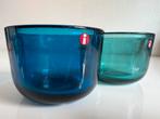 Set 2 Iittala VALKEA Waxinelichthouder Turquoise Sea Blue, Overige materialen, Ophalen of Verzenden, Zo goed als nieuw, Kandelaar