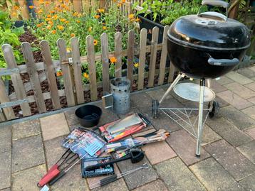 Weber houtskool bbq, maar 1x gebruikt! beschikbaar voor biedingen