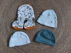 4 leuke mutsjes voor pasgeboren baby's - maat 56/62, Jongetje of Meisje, Maat 56, Ophalen of Verzenden, Zo goed als nieuw