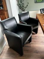 7 Zwarte Eetkamerstoelen op Wieltjes - Goede Staat!, Huis en Inrichting, Stoelen, Ophalen of Verzenden