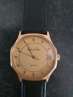 Indus de Luxe Quartz Herenhorloge, Ophalen of Verzenden, Staal, Polshorloge, Verguld