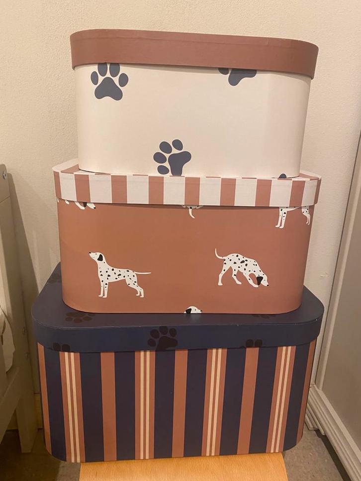 3-delige Opbergdozen met Hondenprint, Kinderen en Baby's, Kinderkamer | Inrichting en Decoratie, Nieuw, Overige typen, Ophalen