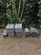 Blauwe grijze beton dakpannen, Doe-het-zelf en Verbouw, Dakpannen en Dakbedekking, Ophalen, Gebruikt, Steen of Klei, Blauw