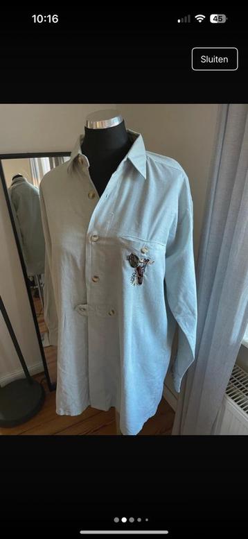 Mooie lichtgrijze trachten blouse maat M/40 beschikbaar voor biedingen