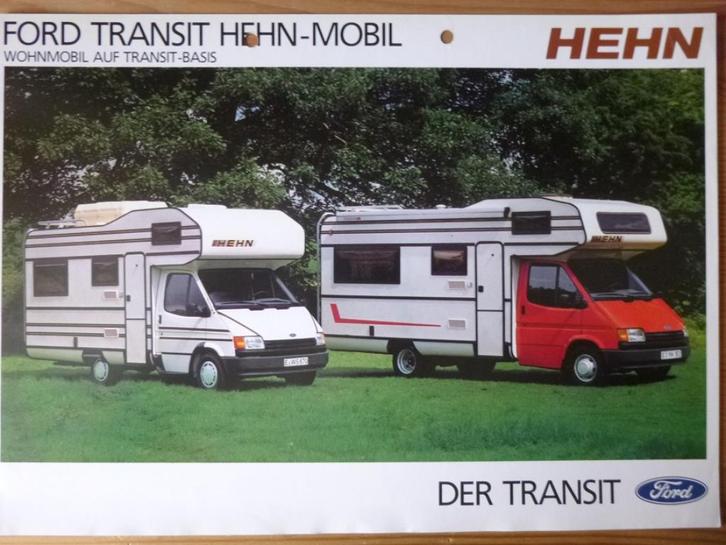 Ford Transit '86 camper van Hehn, brochure uit 8/1987, Boeken, Auto's | Folders en Tijdschriften, Gelezen, Ford, Verzenden