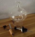 Decanteerkarafje 1 of 2 glazen - Ø12x14cm + 2 schenktuitjes, Verzamelen, Wijnen, Ophalen of Verzenden, Nieuw, Overige gebieden