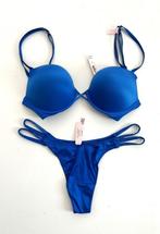 Victoria Secret Bombshell Shine Strap Push-Up BH 75C +string, Victoria Secret, Verzenden, Blauw, Setje