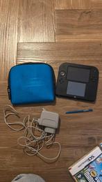Nintendo 2DS Zwart met Beschermhoes, Spelcomputers en Games, Spelcomputers | Nintendo 2DS en 3DS, Gebruikt, Ophalen of Verzenden