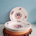 Petrus Regout, 6 prachtige borden met bloemen, Ophalen of Verzenden