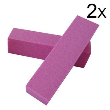 2x nagel buffer blok / nagel buffer / bufferblok, roze. beschikbaar voor biedingen