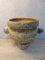 Vintage keramiek hangpot bloempot, Tuin en Terras, Bloempotten, Gebruikt, Rond, Binnen, Ophalen of Verzenden