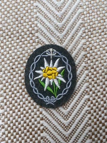 Duitse ww2 edelweiss gebirgsjäger badge beschikbaar voor biedingen
