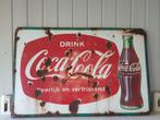 Oud emaille reclamebord - Coca-Cola, Verzamelen, Merken en Reclamevoorwerpen, Ophalen of Verzenden, Gebruikt, Reclamebord