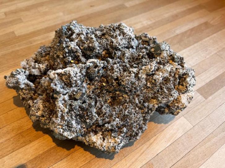 Edelsteen van Pyriet, Sfaleriet en Kwarts, Verzamelen, Mineralen en Fossielen, Mineraal, Ophalen of Verzenden