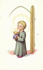 5 Kinderdevotie prentjes van uitg. NB, Ophalen of Verzenden, Zo goed als nieuw, Kaart of Prent, Christendom | Katholiek