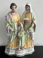 Oud biskwie porselein Heilige familie beeld 32 cm, Ophalen of Verzenden, Gebruikt, Beeld(je)