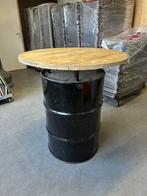 198. Olievat statafel, Huis en Inrichting, Tafels | Statafels, Ophalen of Verzenden, Niet ingevuld, Niet ingevuld, Niet ingevuld