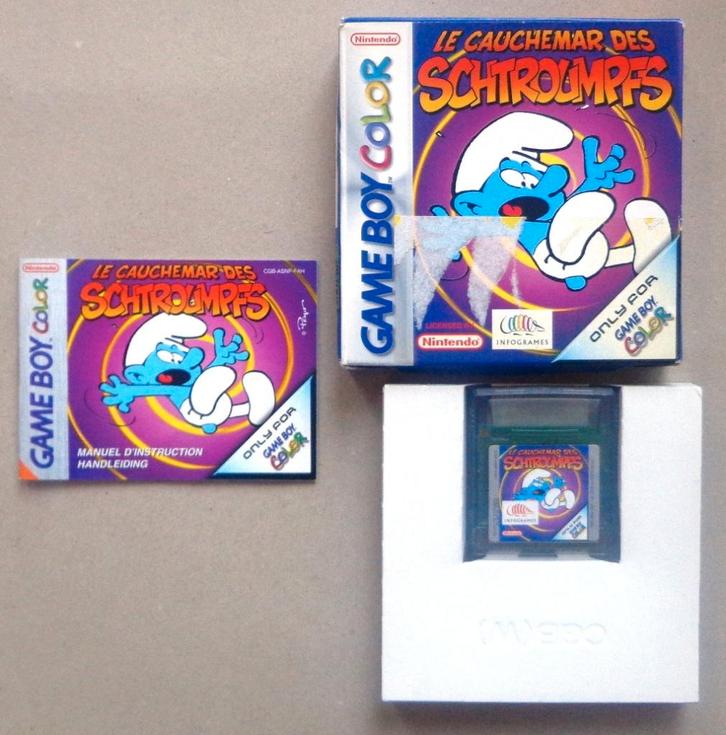 Les Cauchemar Des Schtroumpfs voor de Gameboy Color Compleet, Spelcomputers en Games, Games | Nintendo Game Boy, Gebruikt, 1 speler