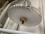 Hanglamp sixties retro ribbelglas, Ophalen of Verzenden, Gebruikt, Glas