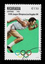 postzegel 1236 Nicaragua Olympische Spelen Hardlopen, Postzegels en Munten, Ophalen of Verzenden, Gestempeld, Midden-Amerika