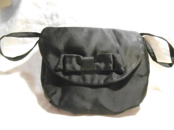 Vintage ART DECO zwart satijnen stof avondtasje, Antiek en Kunst, Antiek | Kleding en Accessoires, Verzenden