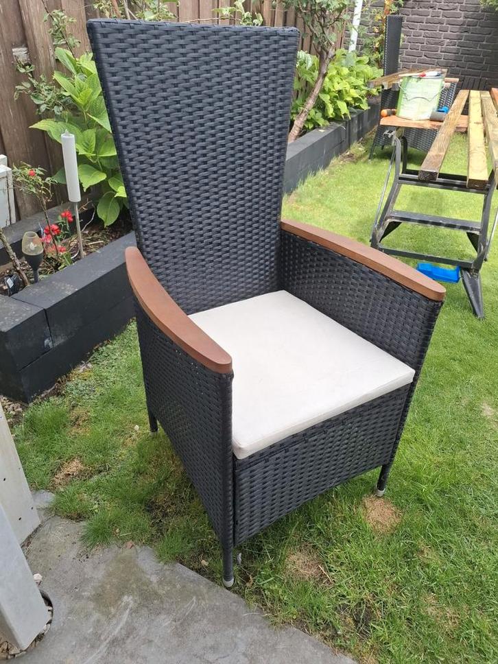 9-delige tuinset met 8 stoelen + kussens, Tuin en Terras, Tuinsets en Loungesets, Ophalen
