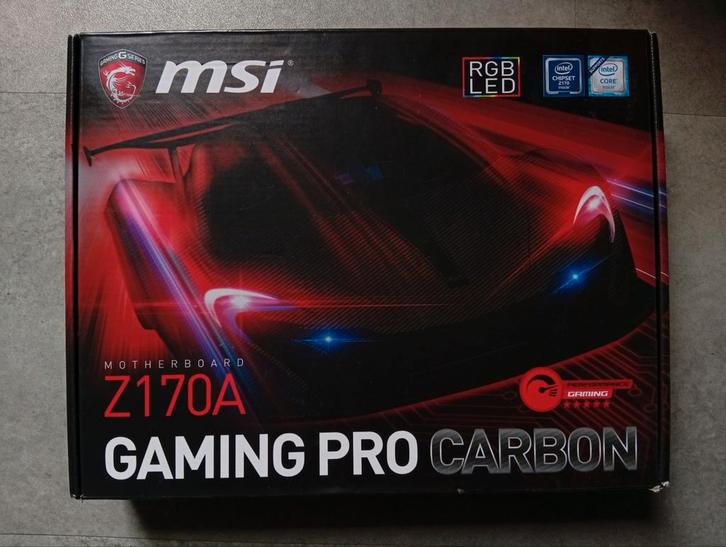 MSI Z170A Moederbord gaming Pro Carbon, Computers en Software, Moederborden, Gebruikt, Intel, DDR4, Ophalen of Verzenden