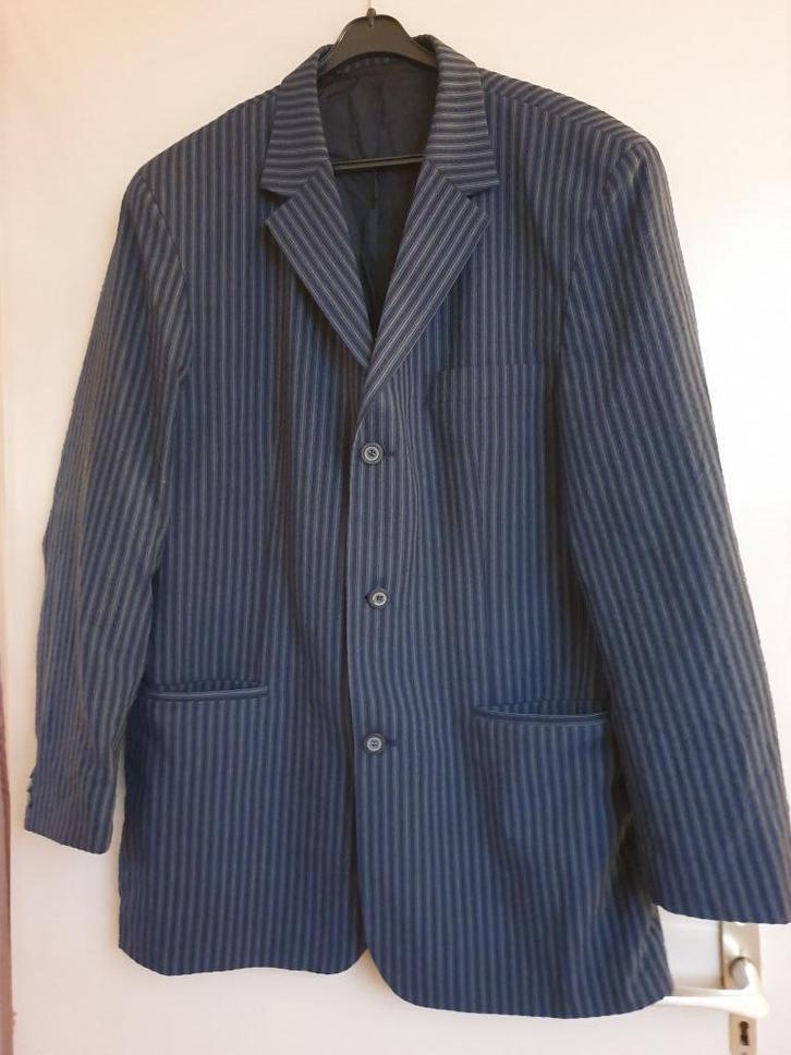 Colbert Xl d.blauw/grijs, pantalon XL d.grijs, Kleding | Heren, Kostuums en Colberts, Zo goed als nieuw, Maat 56/58 (XL), Blauw