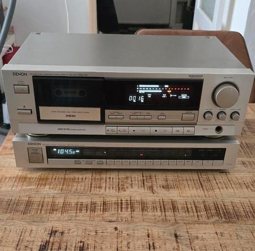 Denon DRM-700 3 Head Cassettedeck & TU-600 Tuner Set, Audio, Tv en Foto, Cassettedecks, Enkel, Denon, Tiptoetsen, Tape counter