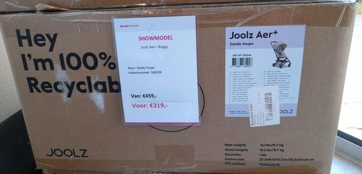 Nieuw in doos: Joolz Aer+ Buggy Navy Blue, Kinderen en Baby's, Buggy's, Nieuw, Overige merken, Verstelbare rugleuning, Zonnekap