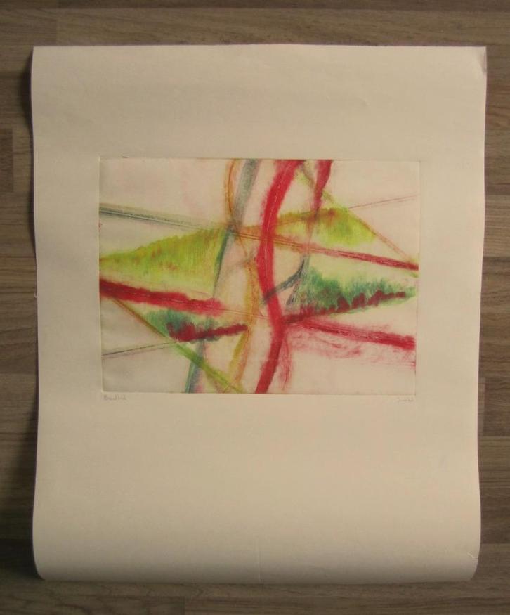 Jaap Ket grafiek grafisch origineel werk boarddruk, Antiek en Kunst, Kunst | Litho's en Zeefdrukken, Ophalen of Verzenden