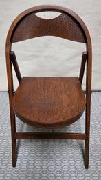 oude brocante Levee chair met  krokodillen print/klapstoel, Ophalen