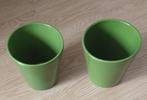 binnenpotten / bloempotten groen glad, volgnr 21, Rond, Binnen, Ophalen of Verzenden, Zo goed als nieuw