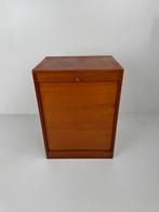 Vintage Danish Archive Cabinet with Tambour Door, Ophalen, Z, Z, Z
