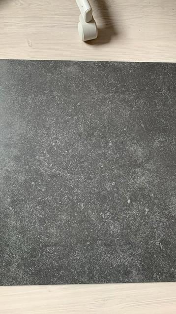 9 x Vloertegel antraciet 60 x 60 cm Nieuw beschikbaar voor biedingen