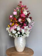 JAPANDI VAAS CREME MET GROTE BLOESEM BLOEMEN VULLING LAATSTE, Ophalen of Verzenden