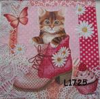 Servetten decoupage/bullet journal – kat L1725, Hobby en Vrije tijd, Knutselen, Verzenden, Nieuw, Materiaal