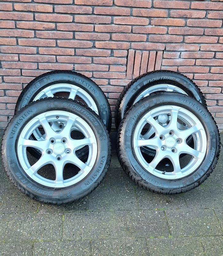 16 inch Vredestein winterbanden met LM velgen, Auto-onderdelen, Banden en Velgen, Banden en Velgen, Winterbanden, 16 inch, 205 mm