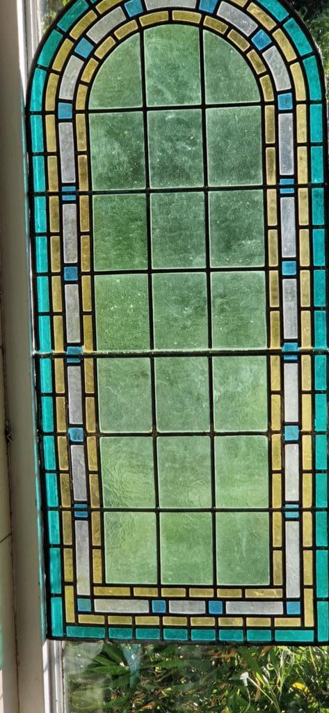 Werkelijk prachtig antiek glas+lood raam (brocante), Huis en Inrichting, Woonaccessoires | Wanddecoraties, Gebruikt, Ophalen