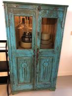 Mooie Indiase vintage kast, Huis en Inrichting, Kasten | Vitrinekasten, 50 tot 100 cm, Met deur(en), 25 tot 50 cm, 100 tot 150 cm