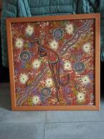 Origineel Aboriginal schilderij - Rode Kangoeroe, Antiek en Kunst, Ophalen of Verzenden