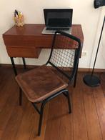 Vintage stoel bureau stoel zwart staal, Ophalen of Verzenden, Zo goed als nieuw, Zwart, Eén
