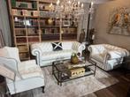 SHOWROOMMODEL  Leicester chesterfield bankstel 3-1-1 wit, Huis en Inrichting, Ophalen of Verzenden, Nieuw