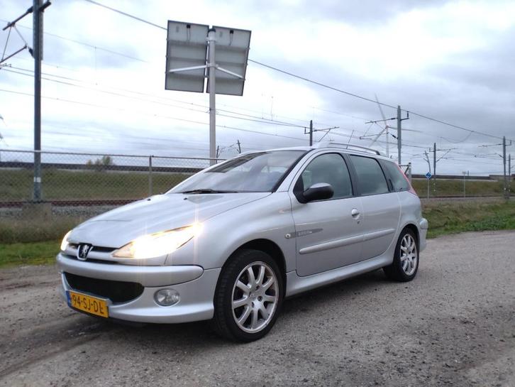 Peugeot 206 1.6 16V SW 2006 Grijs Airco Trekhaak, Auto's, Peugeot, Bedrijf, ABS, Airbags, Airconditioning, Boordcomputer, Centrale vergrendeling