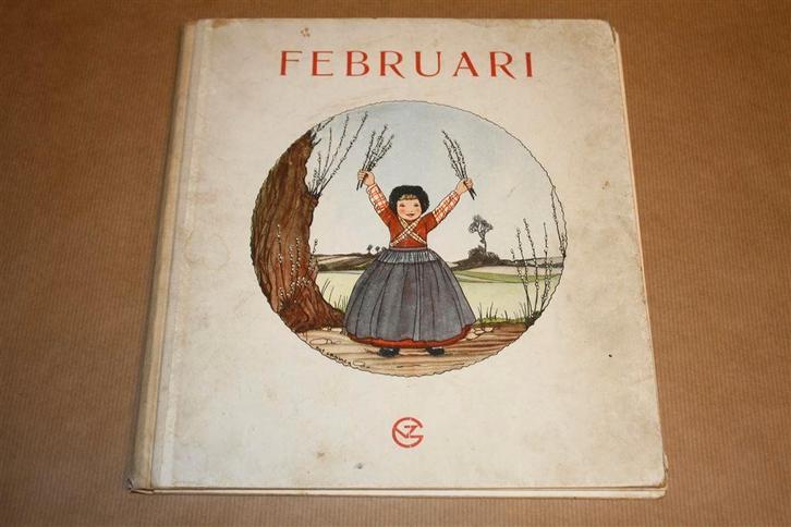 Februari. Sprokkelmaand. Rie Cramer. 1939., Boeken, Prentenboeken en Plaatjesalbums, Gelezen, Ophalen of Verzenden